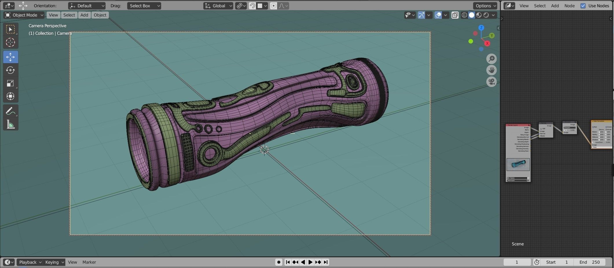 Futuristic flashlight concept model 3D model_5