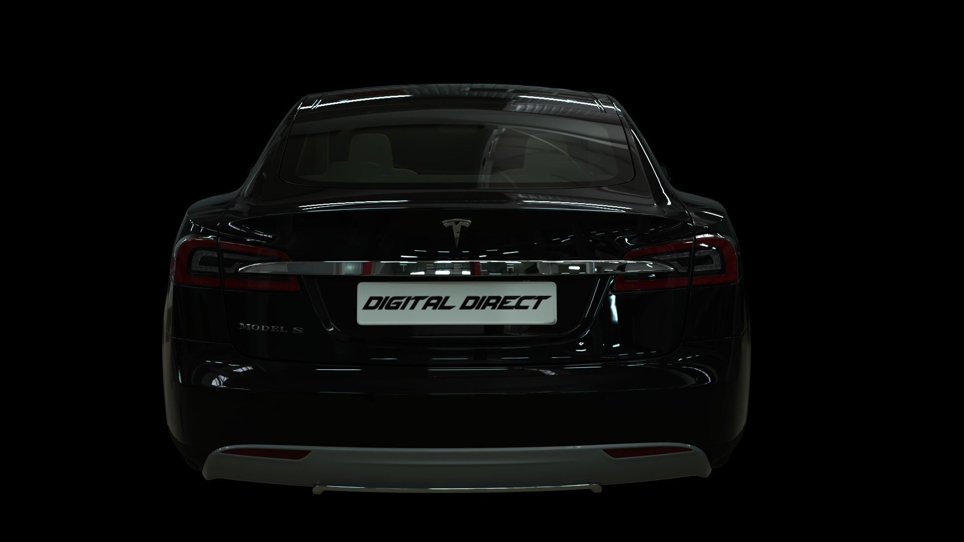 Realistic Car Tesla Model S Realistic PBR Vehicle with Interior  Low-poly 3D model_2