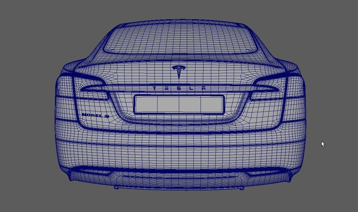 Realistic Car Tesla Model S Realistic PBR Vehicle with Interior  Low-poly 3D model_18