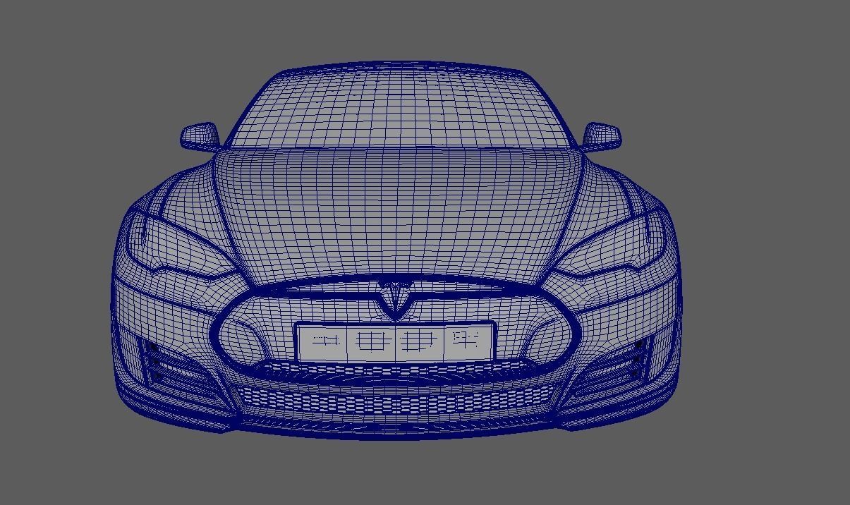 Realistic Car Tesla Model S Realistic PBR Vehicle with Interior  Low-poly 3D model_13