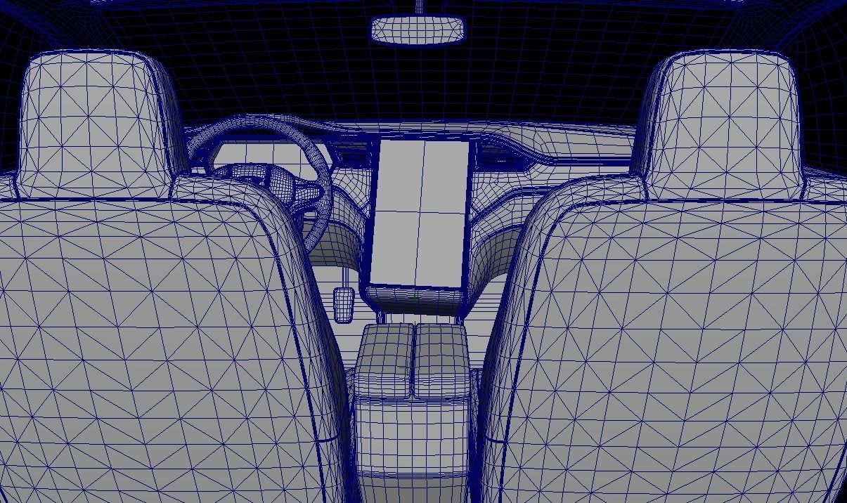 Realistic Car Tesla Model S Realistic PBR Vehicle with Interior  Low-poly 3D model_17