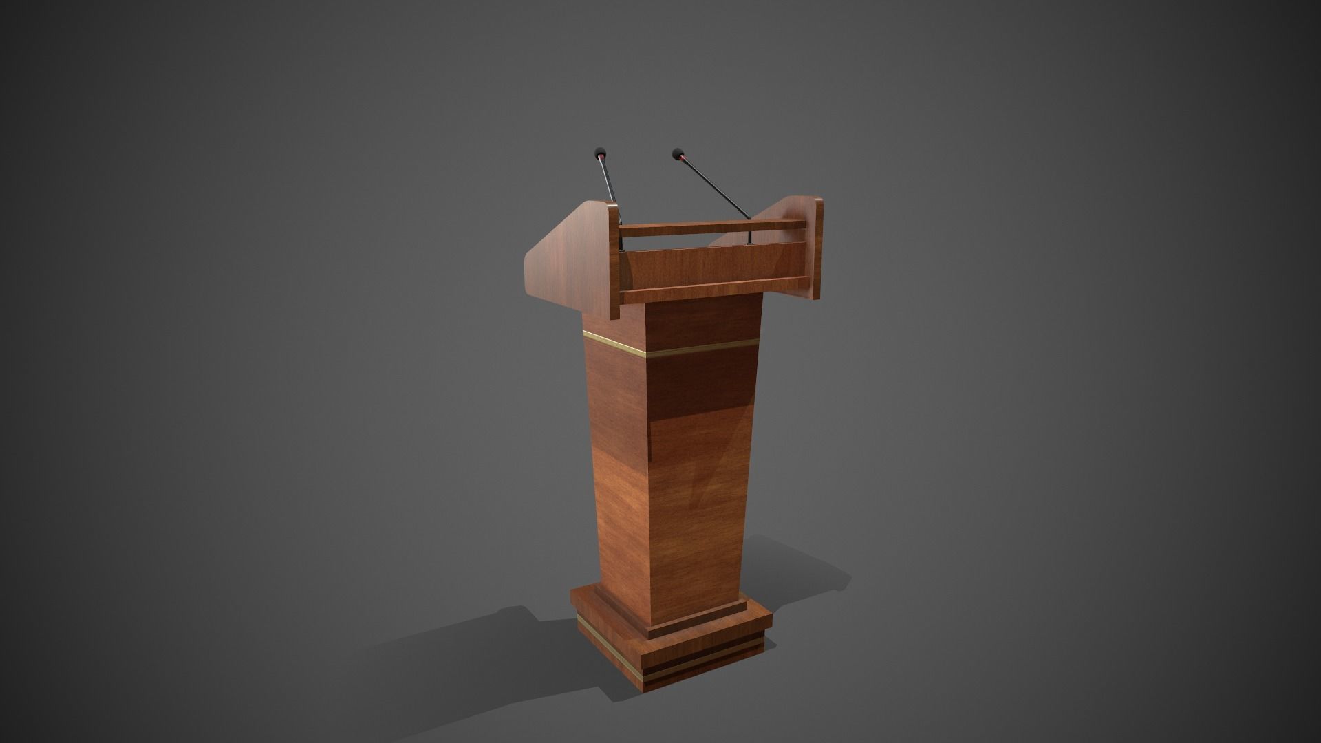 Rostrum Stand with Microphones