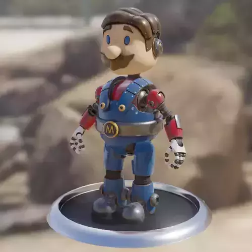 MegaMario nintendo super mario bros character 3D model