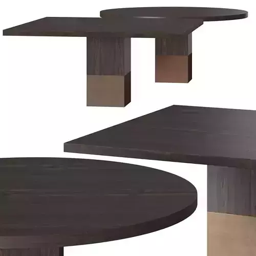 Nota Bene Square  Round Tables by Van Rossum