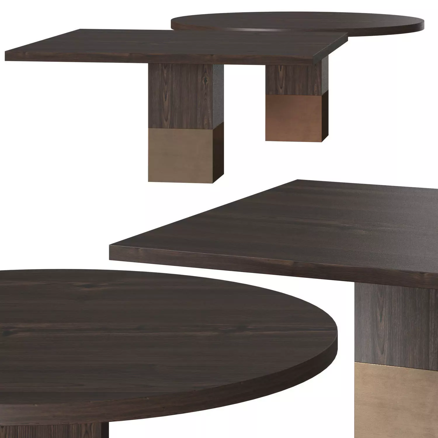 Nota Bene Square  Round Tables by Van Rossum 3D model_0