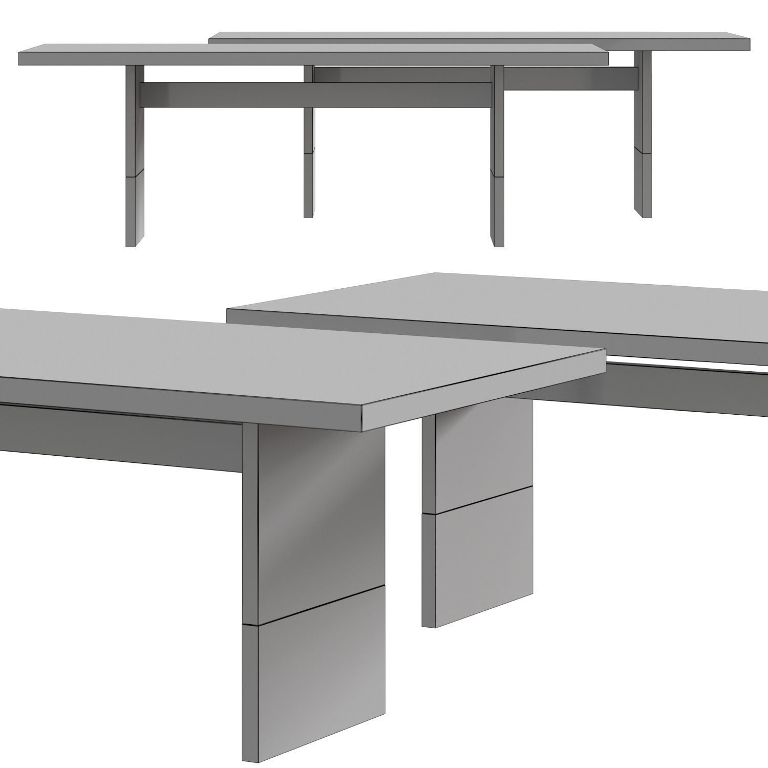 Nota Bene Rectangular Table By Van Rossum 3D model_1