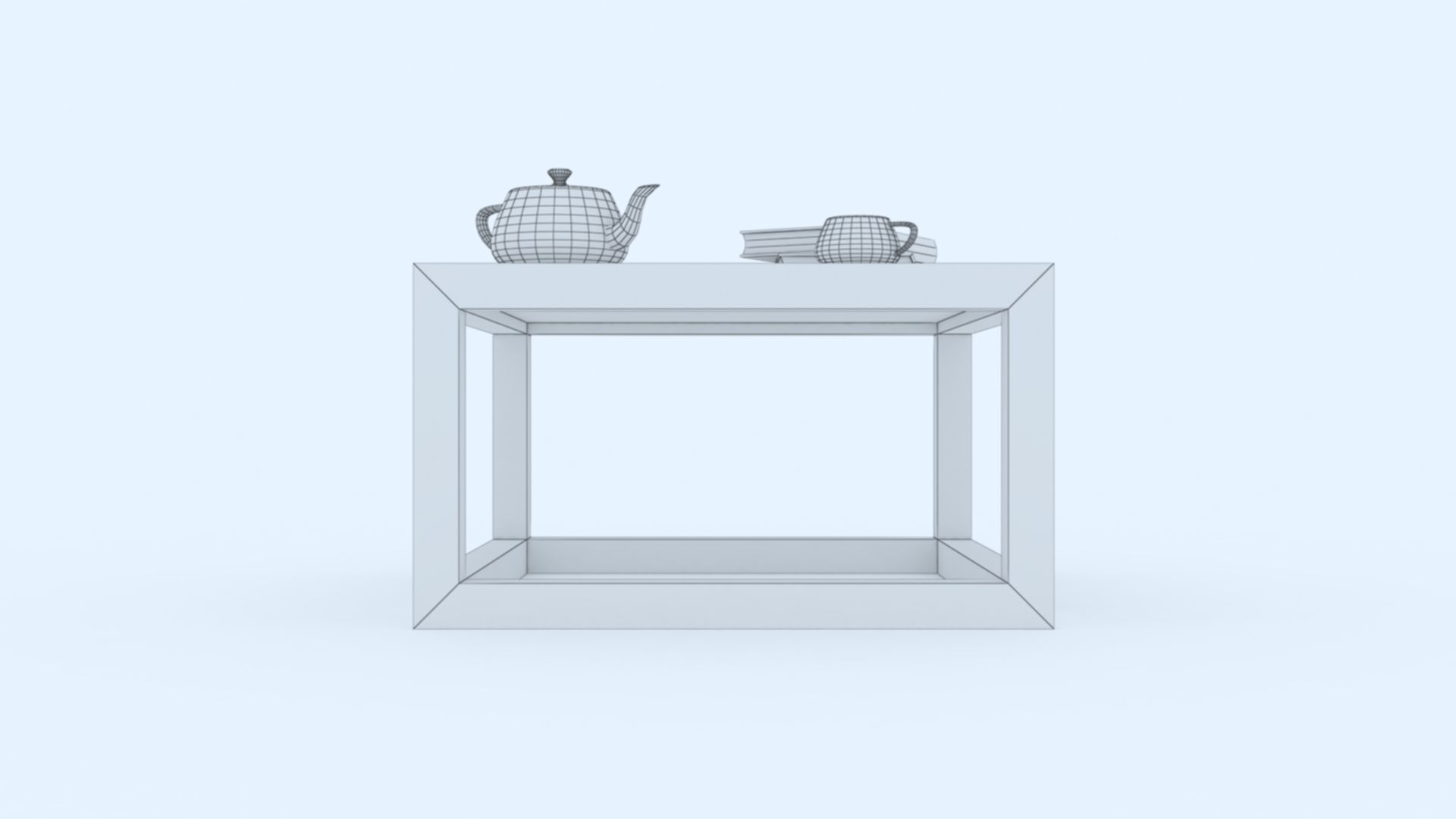 Teapoy Table Low-poly 3D model_7