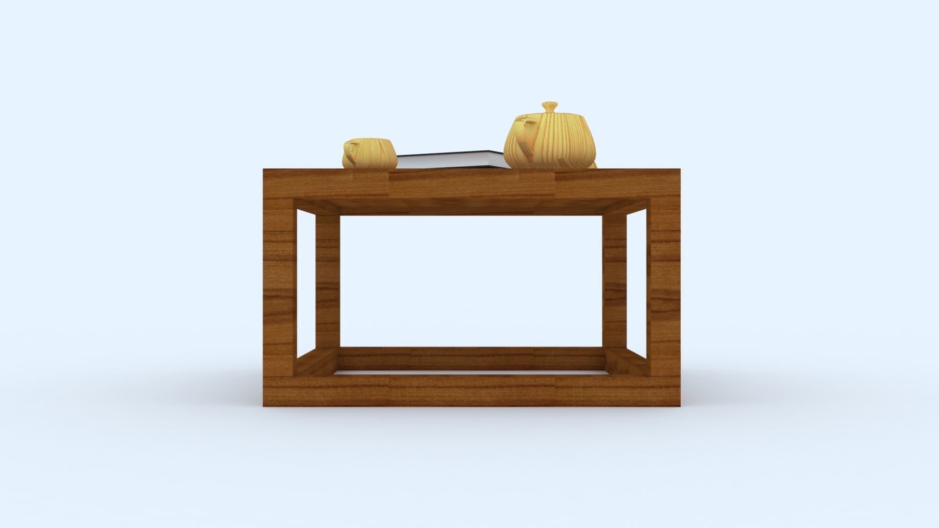 Teapoy Table Low-poly 3D model_4