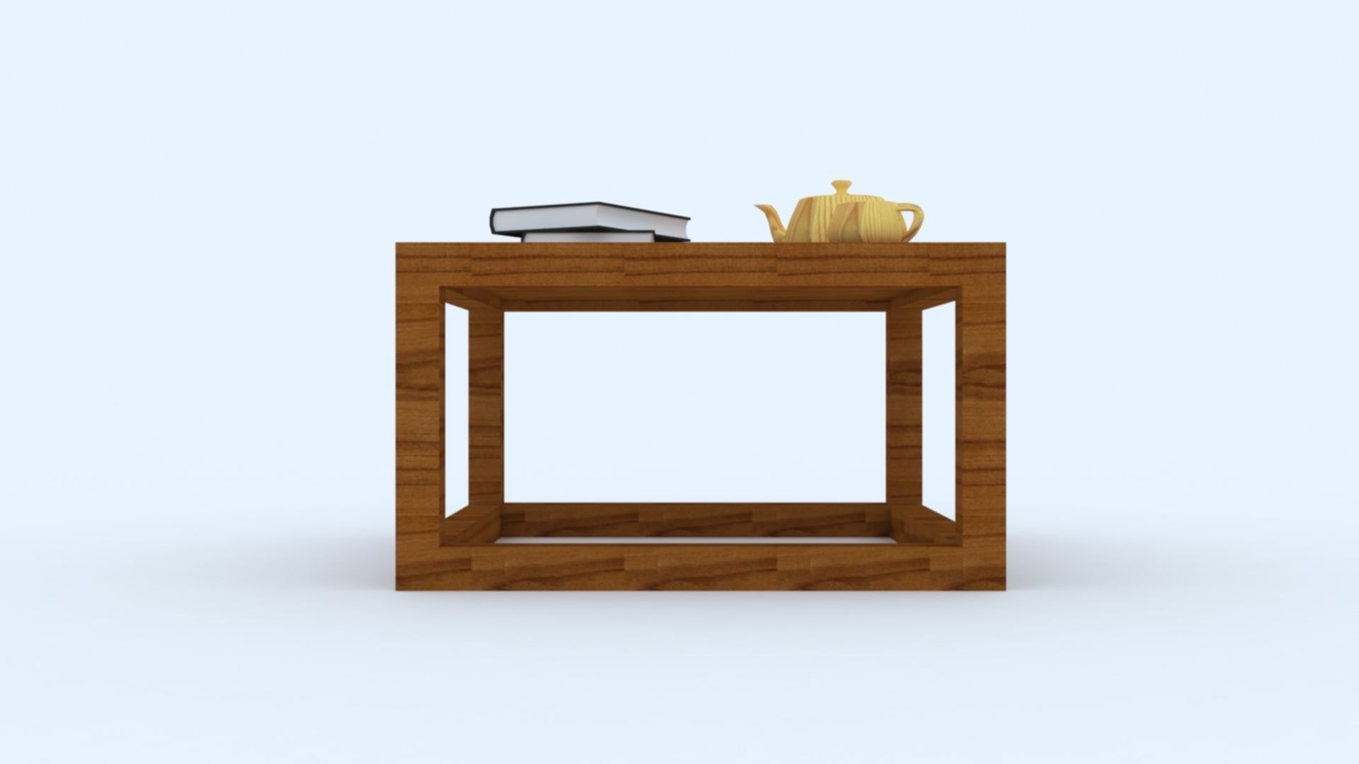 Teapoy Table Low-poly 3D model_3