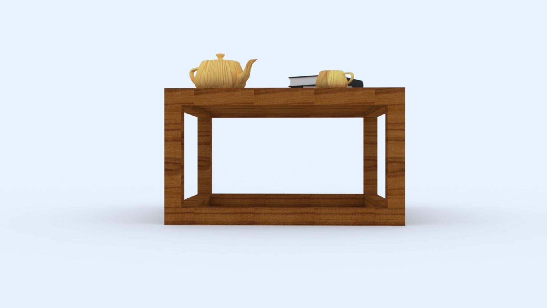 Teapoy Table Low-poly 3D model_1