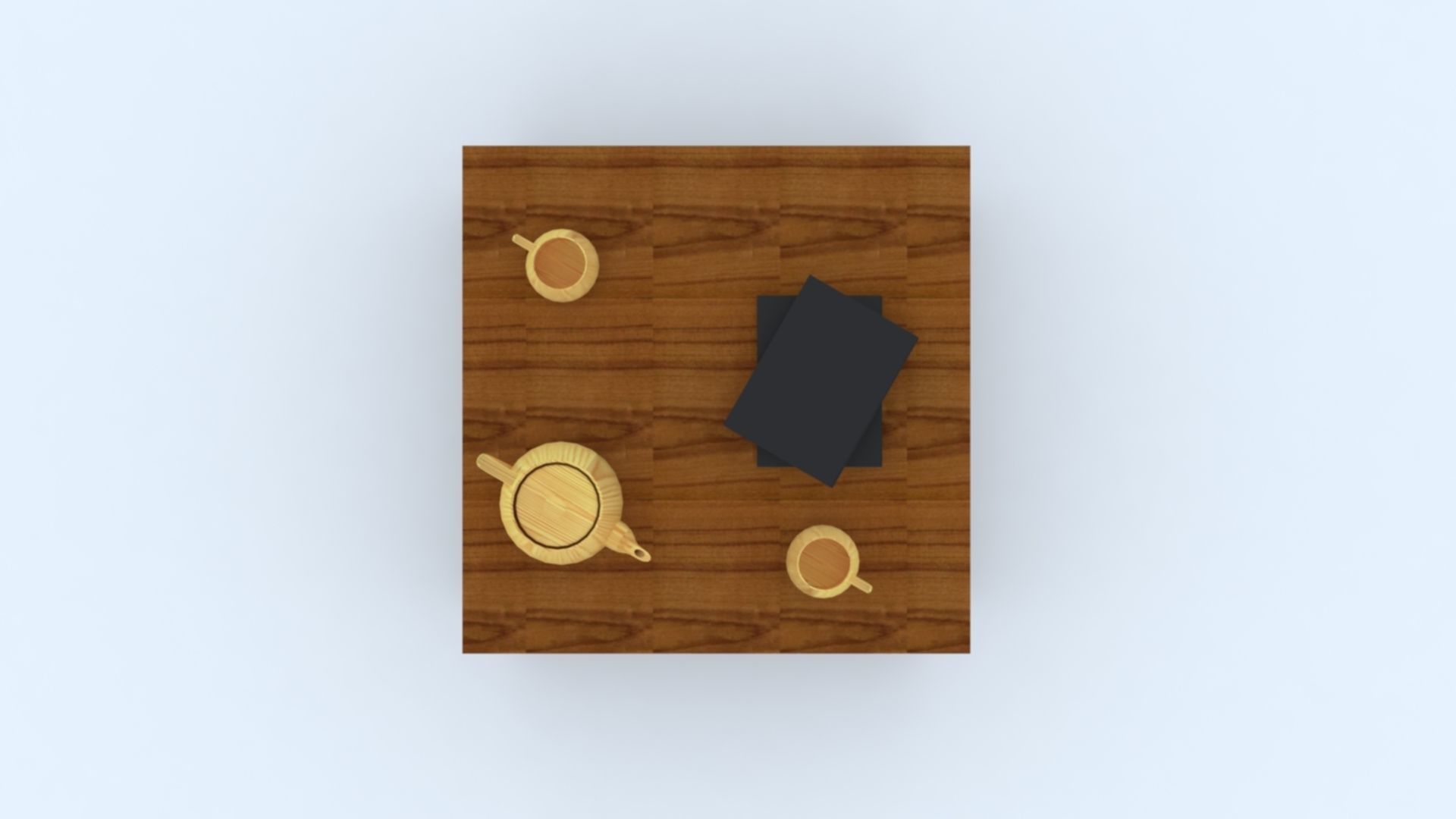 Teapoy Table Low-poly 3D model_5