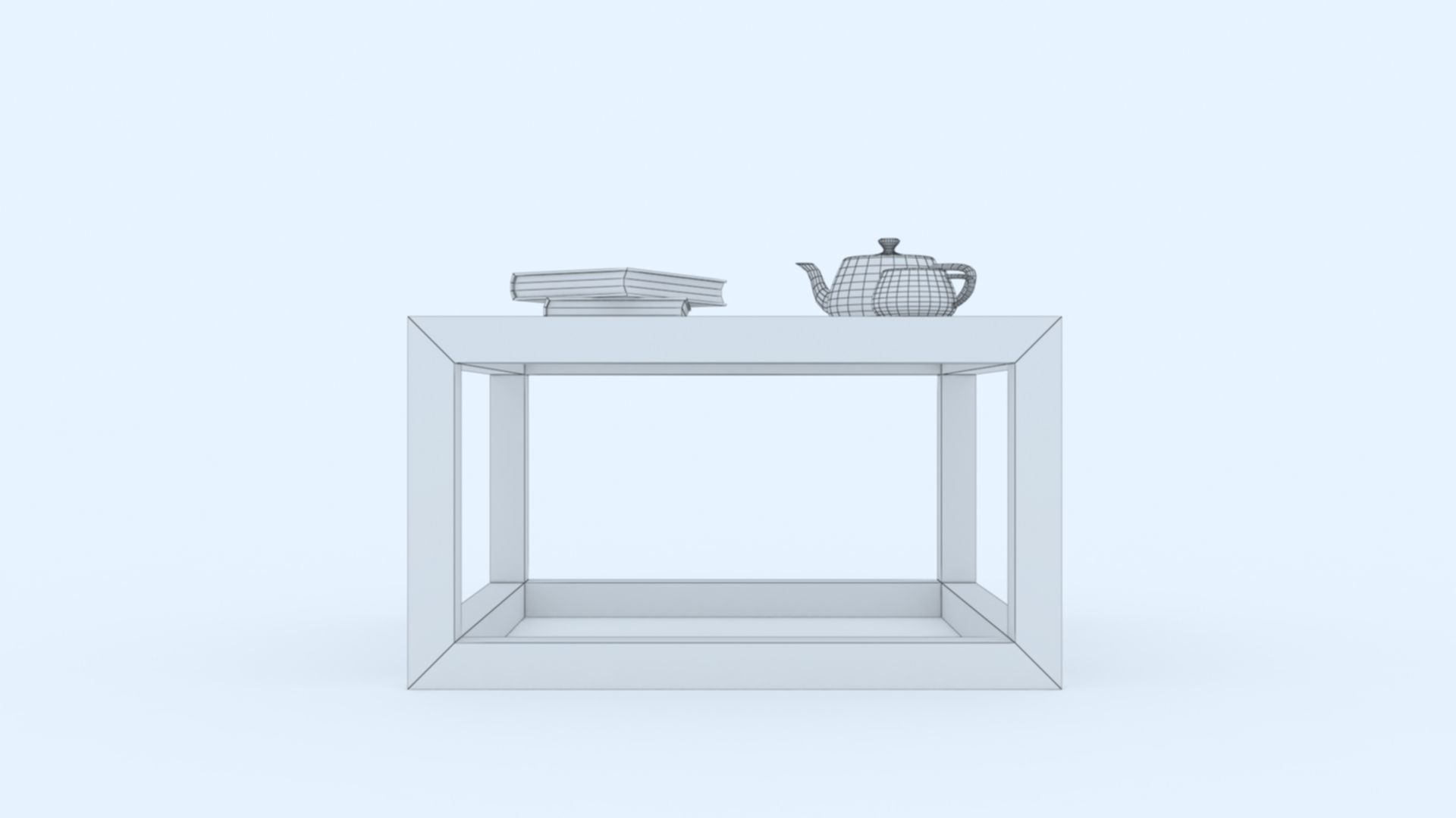 Teapoy Table Low-poly 3D model_9