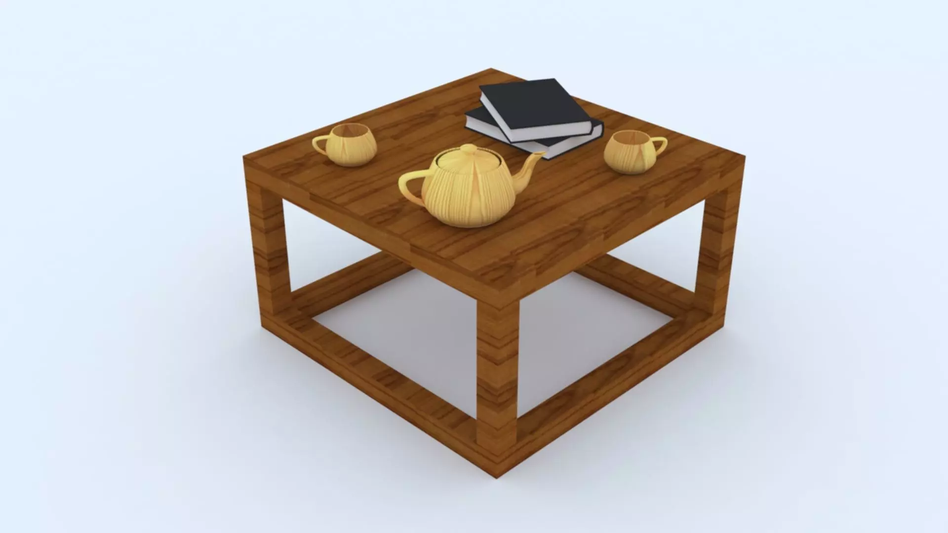 Teapoy Table Low-poly 3D model_0