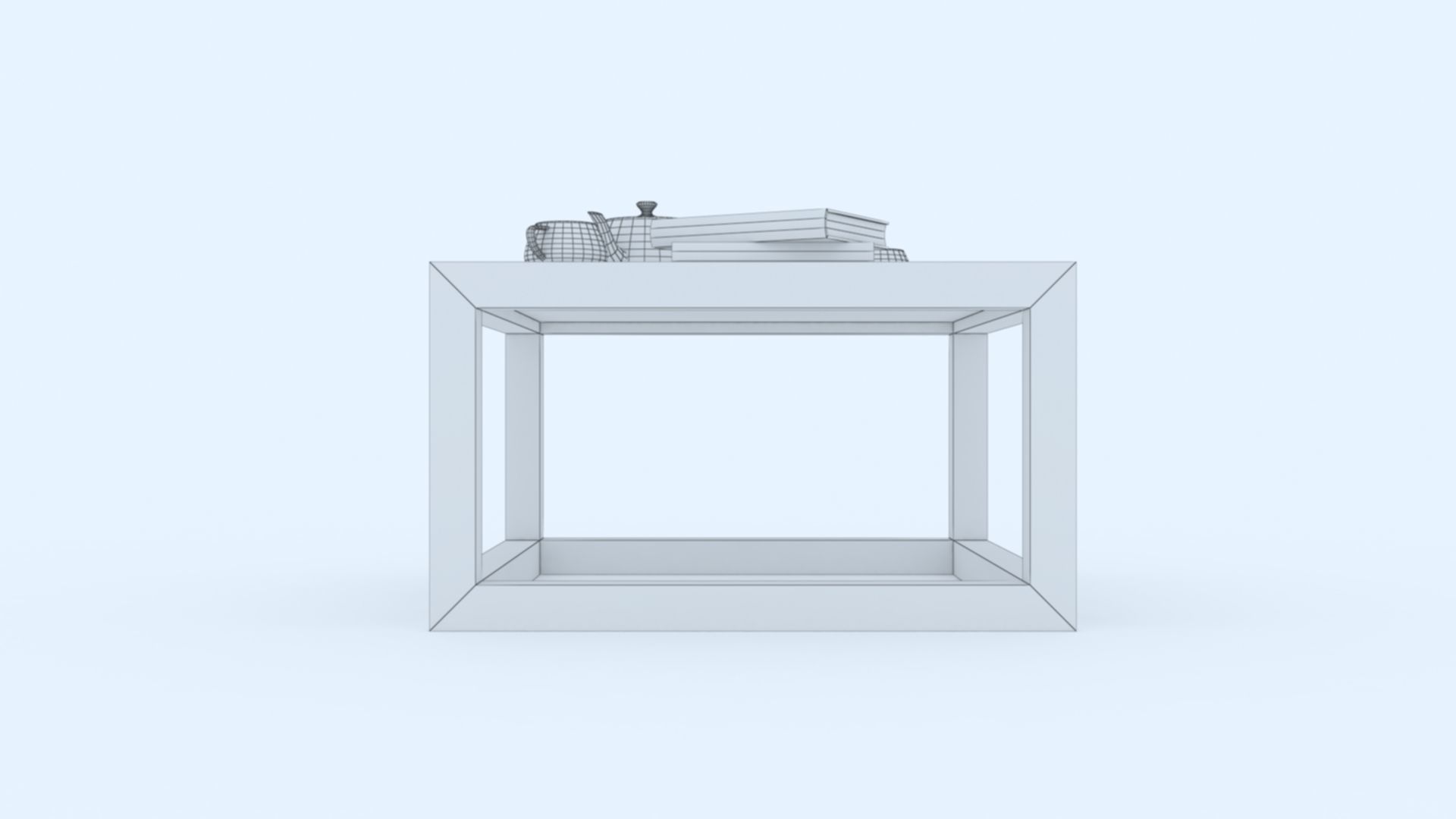 Teapoy Table Low-poly 3D model_8