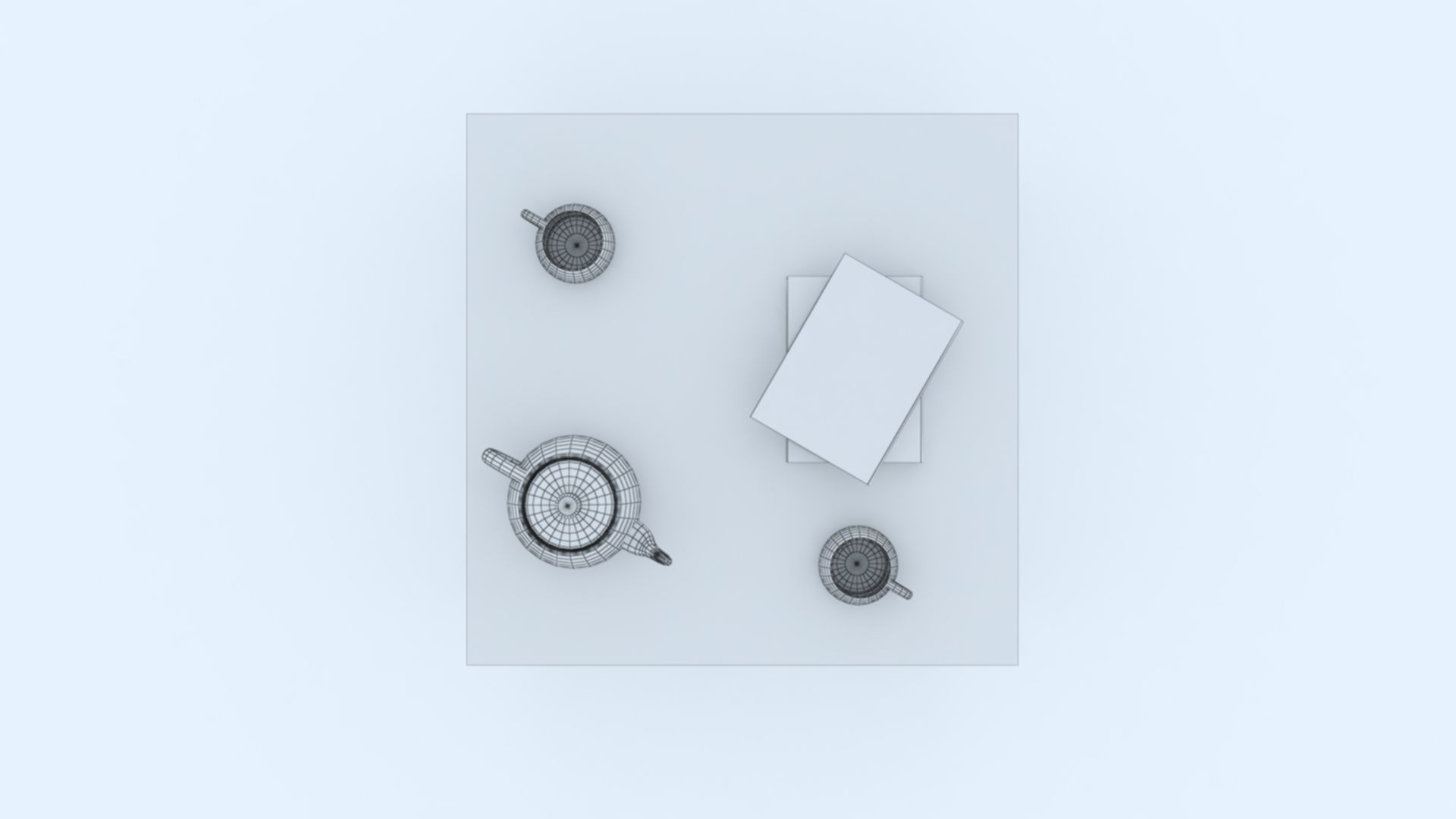 Teapoy Table Low-poly 3D model_11