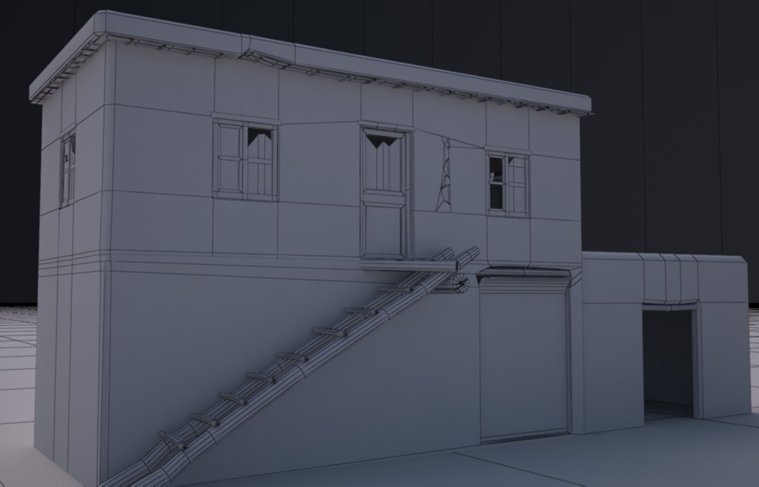 Afghan house Low-poly 3D model_4