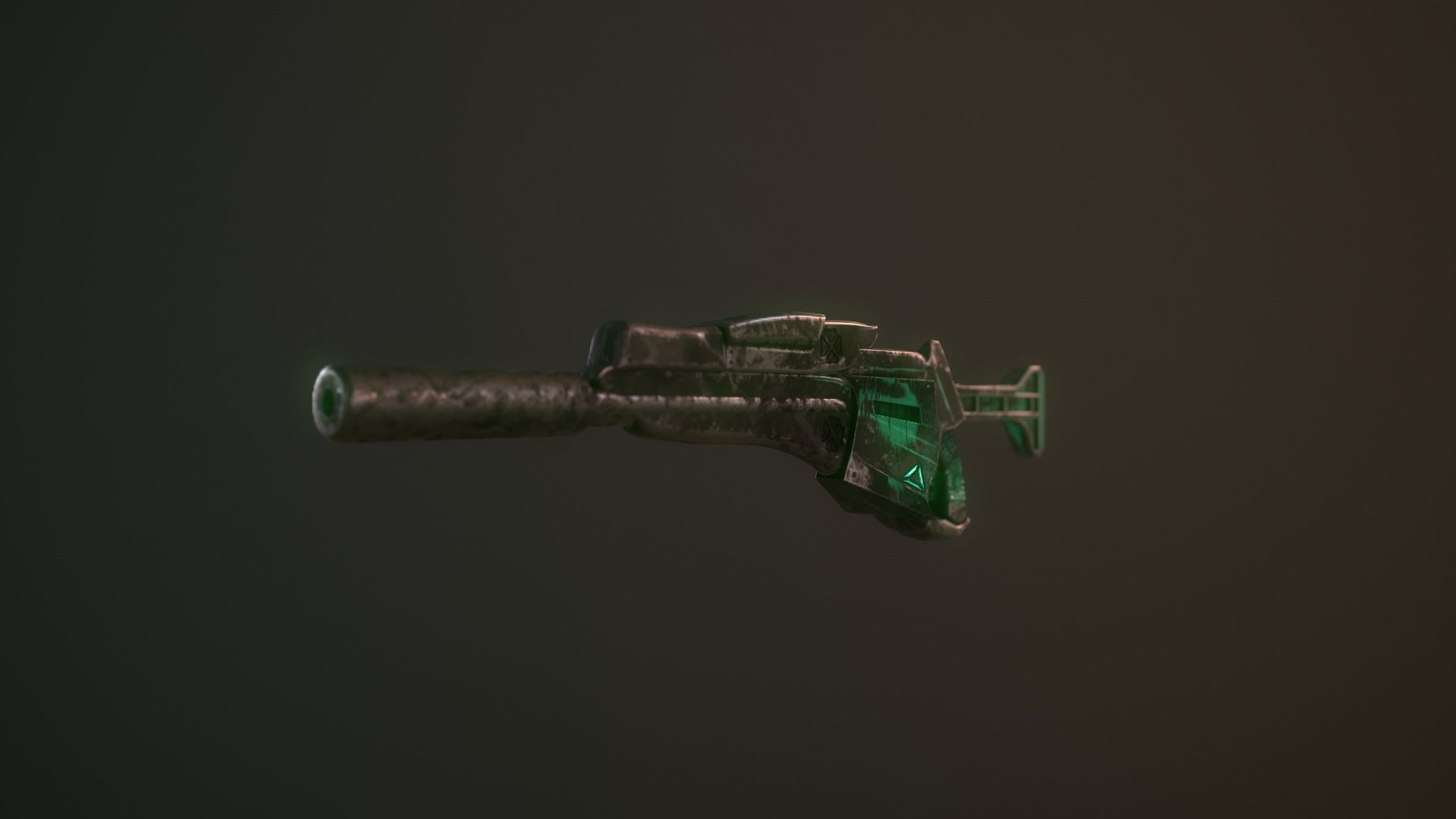 Steel Dragon Alien Weapon Low-poly 3D model_3