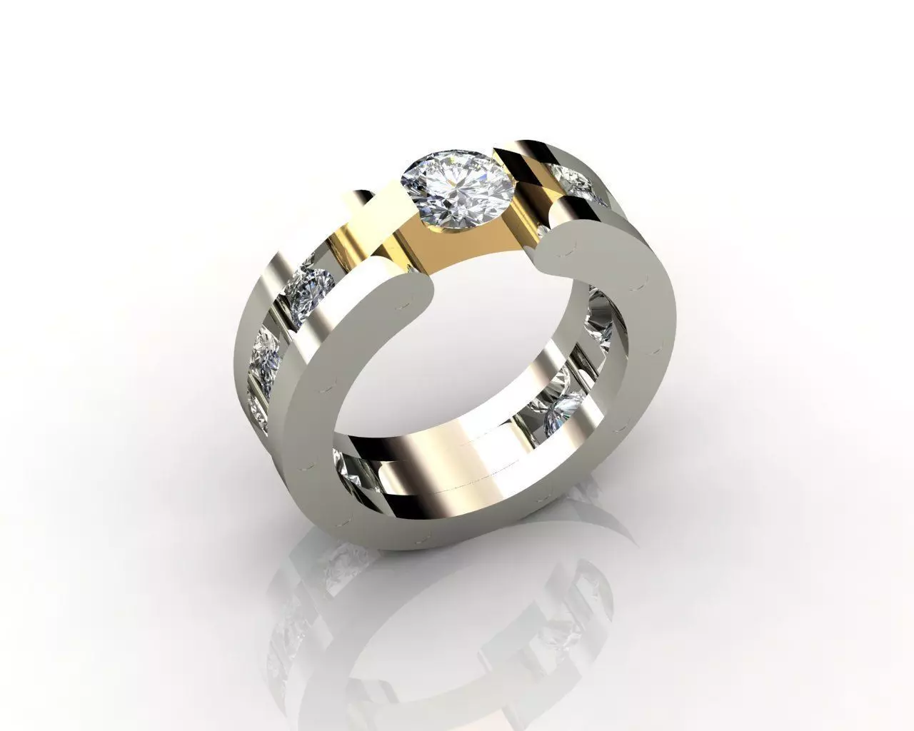Men ring 3D print model_0