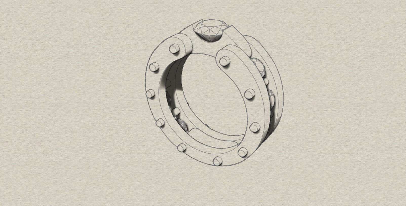 Men ring 3D print model_3