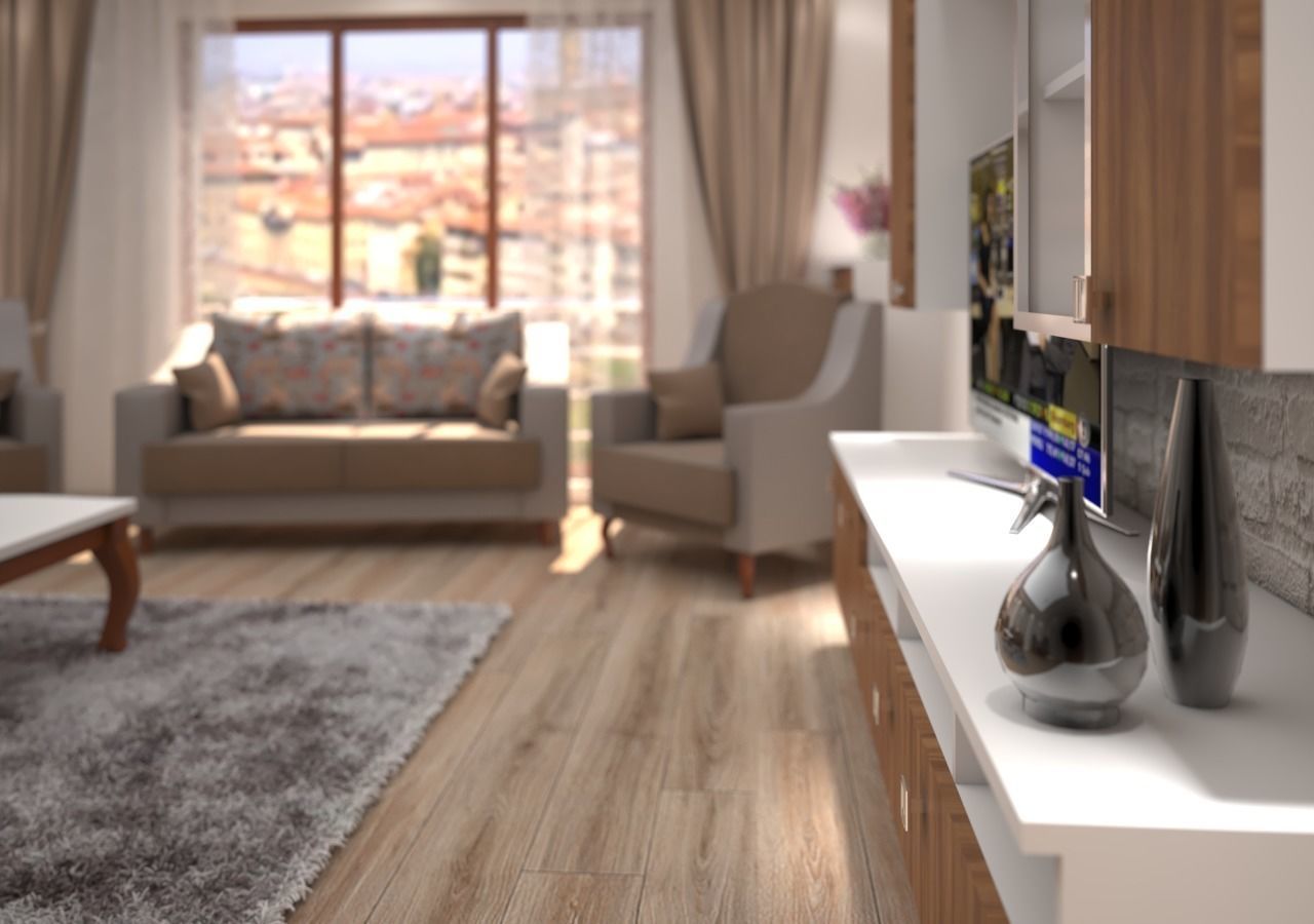 living room scene 3D model_1