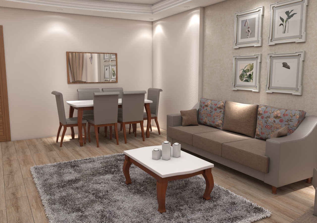 living room scene 3D model_5
