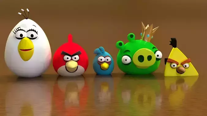 angry birds pack 3D model