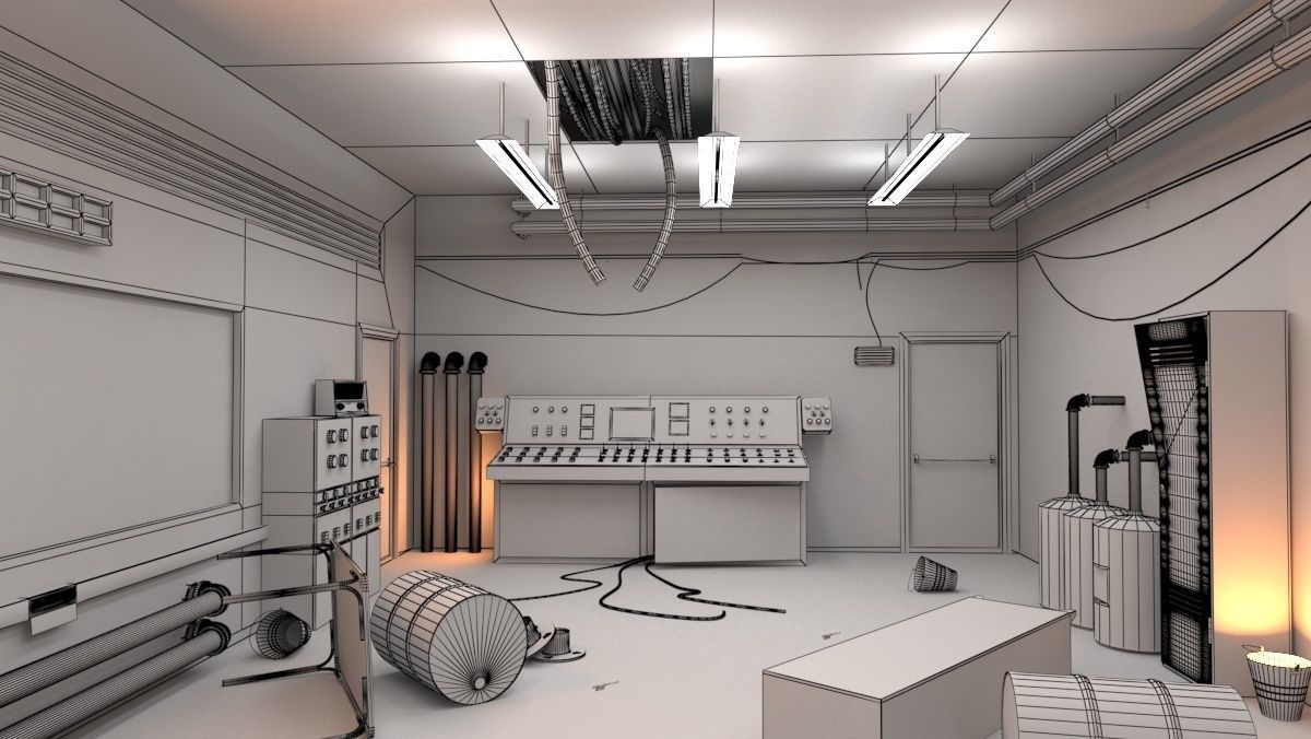 Control Room 3D model_4