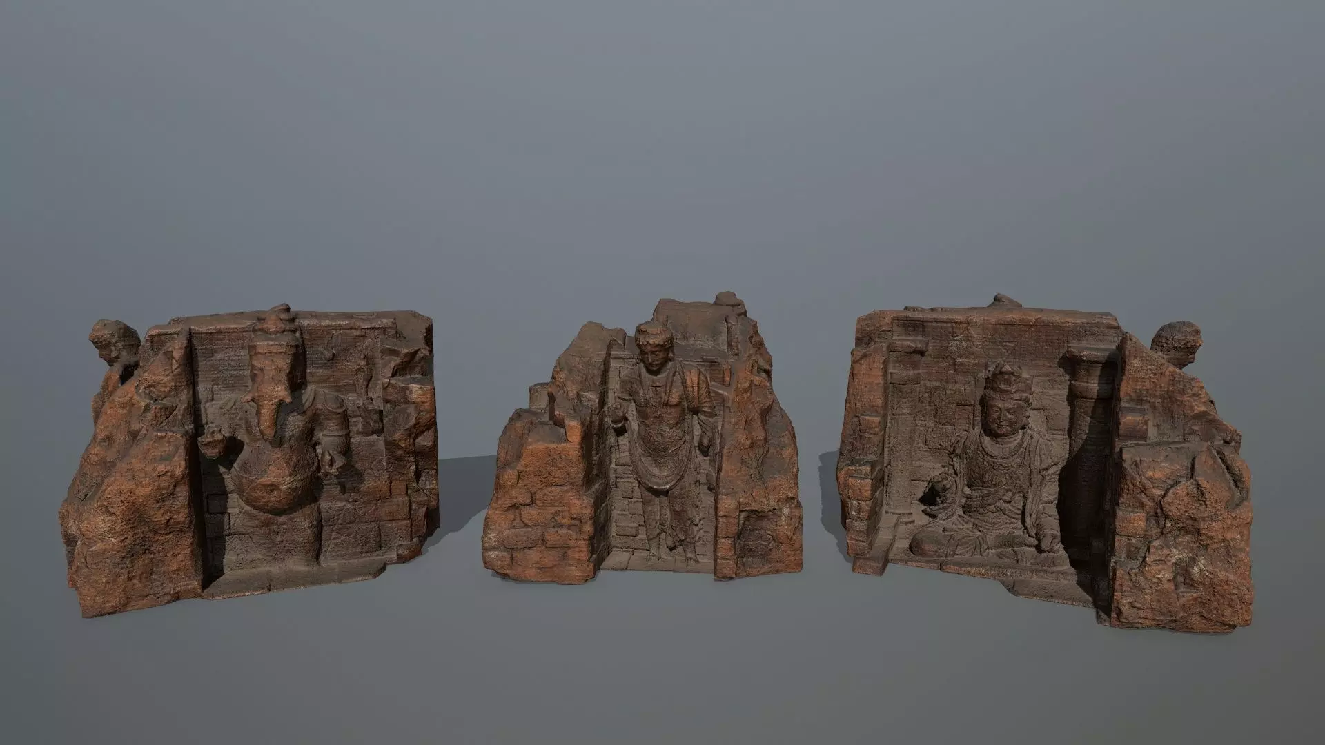 buda temple Low-poly 3D model