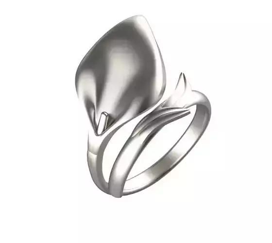 Adjustable Arum Lily Flower Ring