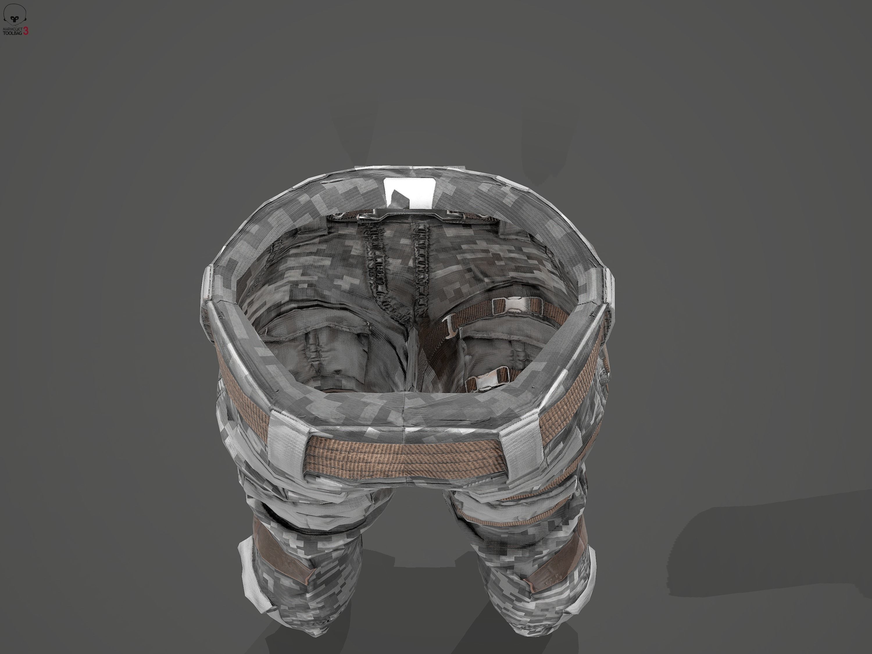 Tactical pants Low-poly 3D model_21