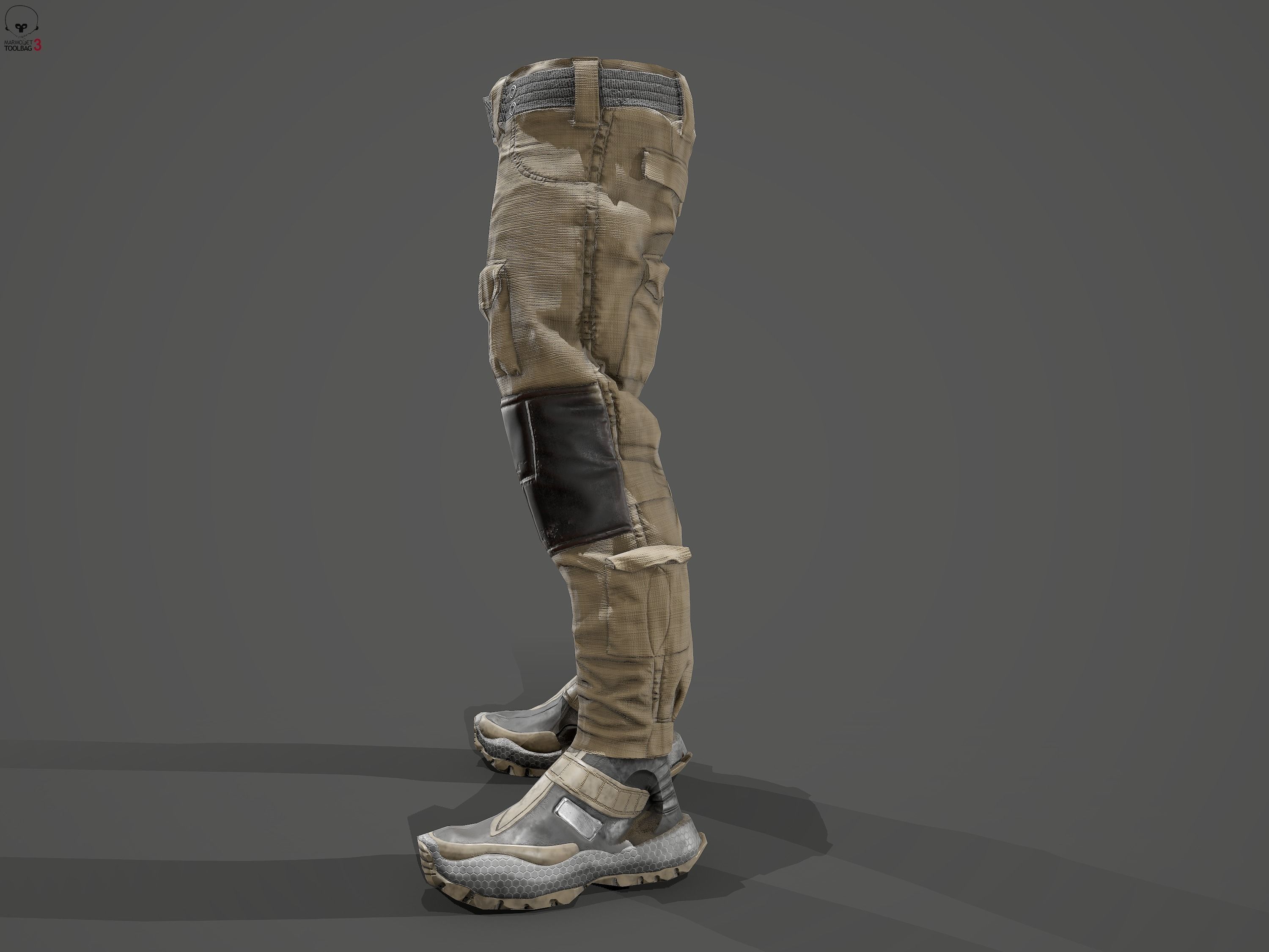 Tactical pants Low-poly 3D model_18