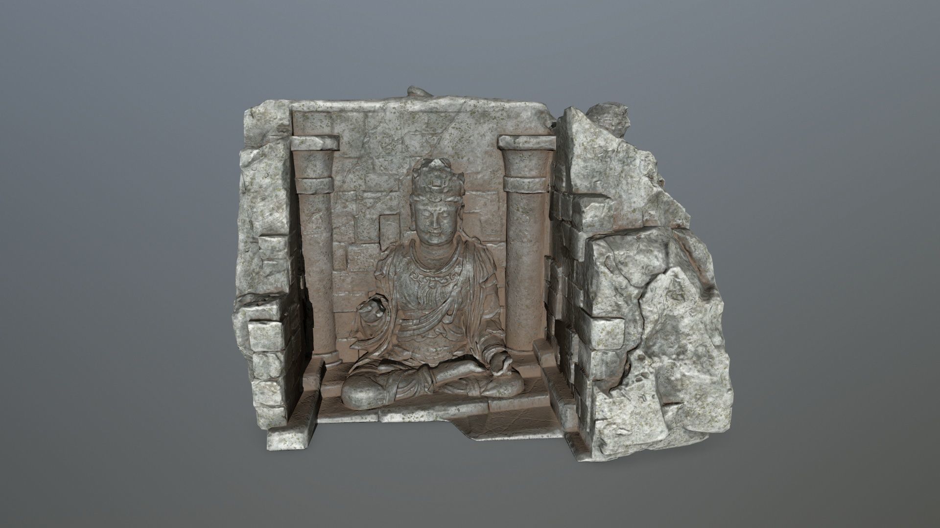 buda temple Low-poly 3D model_11