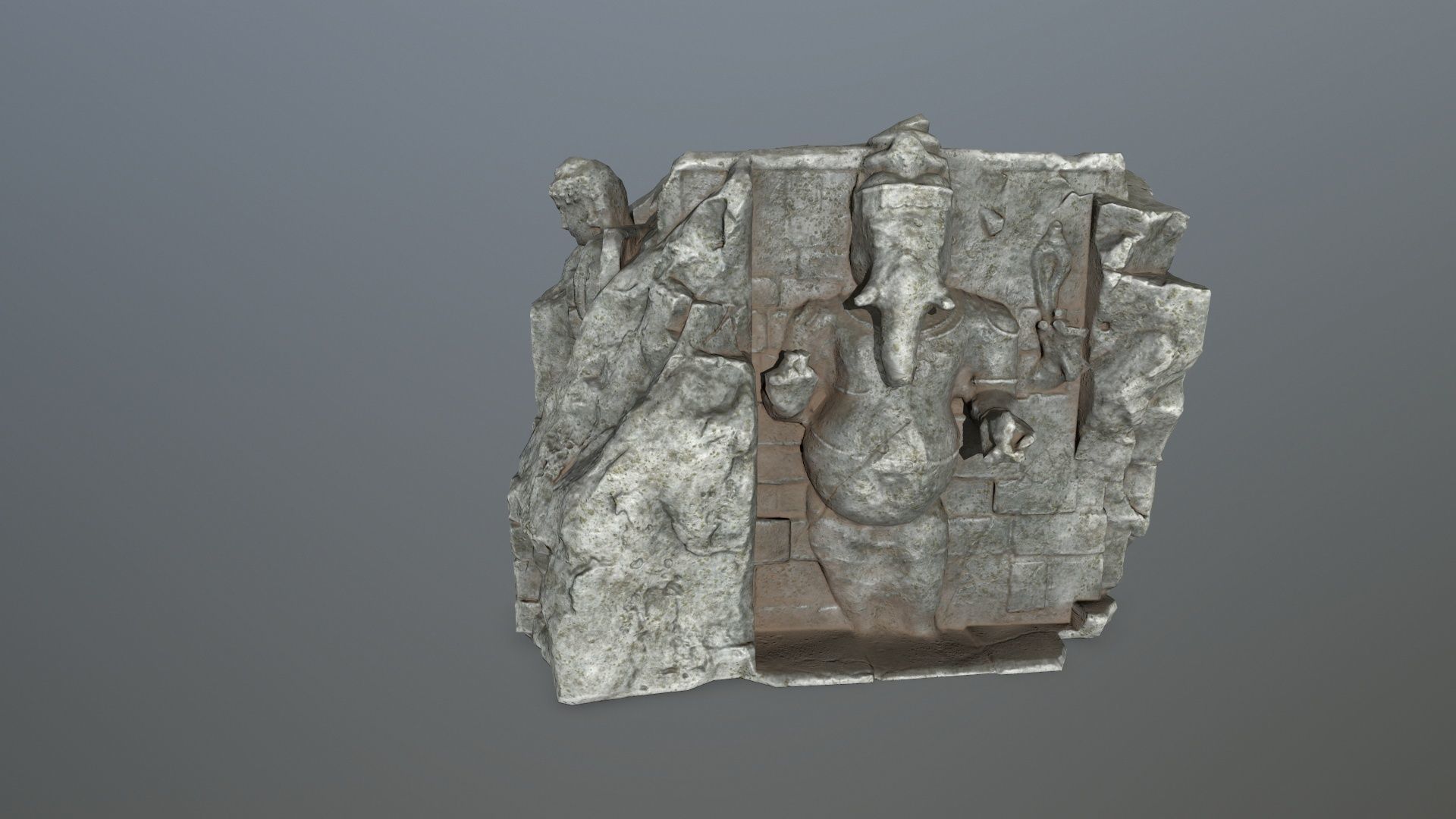 buda temple Low-poly 3D model_7