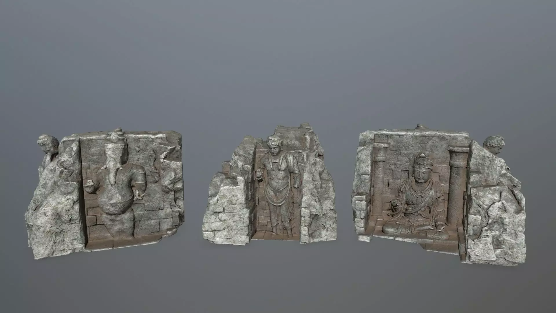 buda temple Low-poly 3D model_0