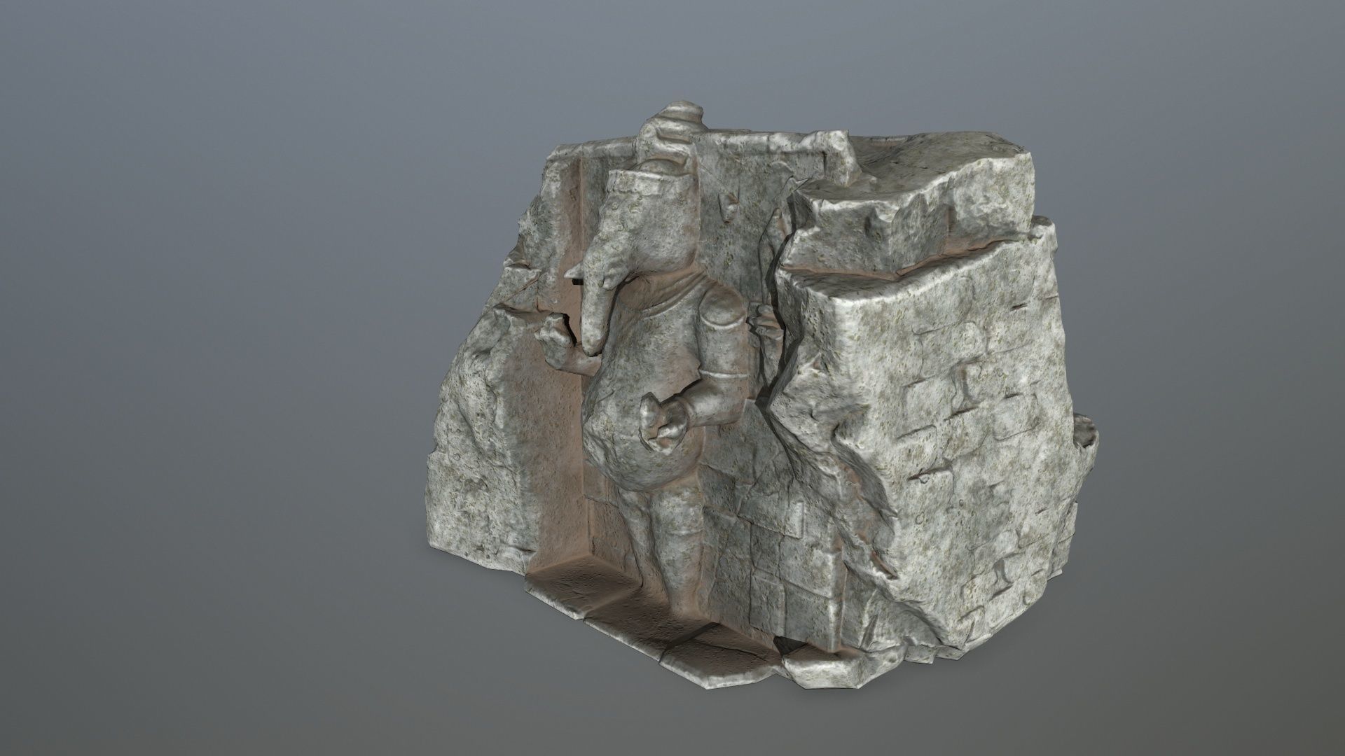 buda temple Low-poly 3D model_6