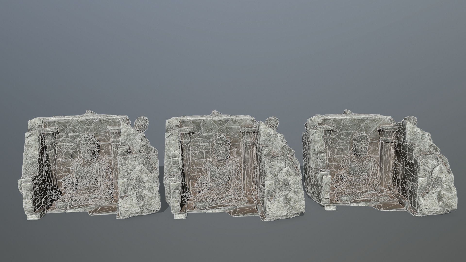 buda temple Low-poly 3D model_2