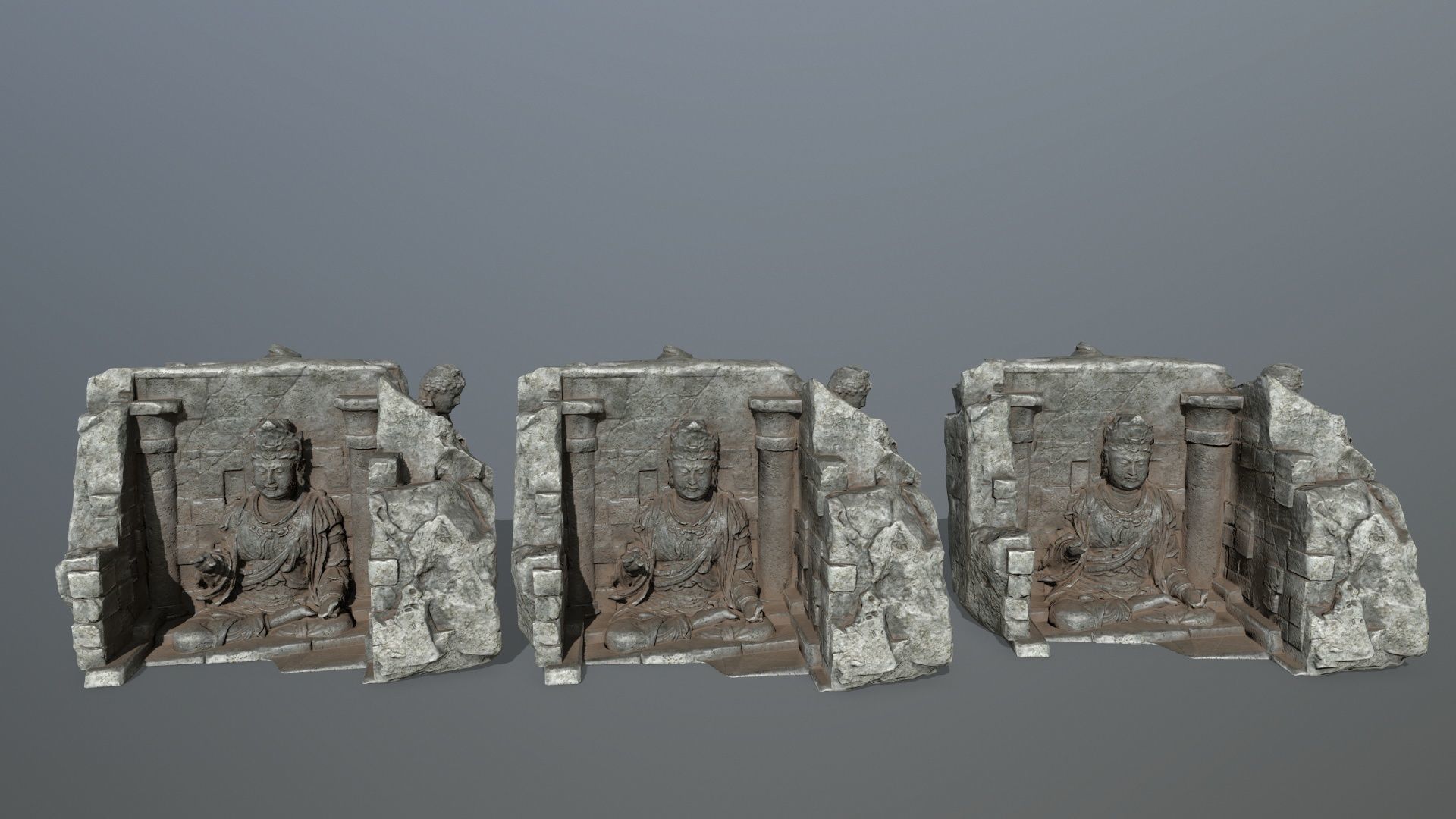 buda temple Low-poly 3D model_1