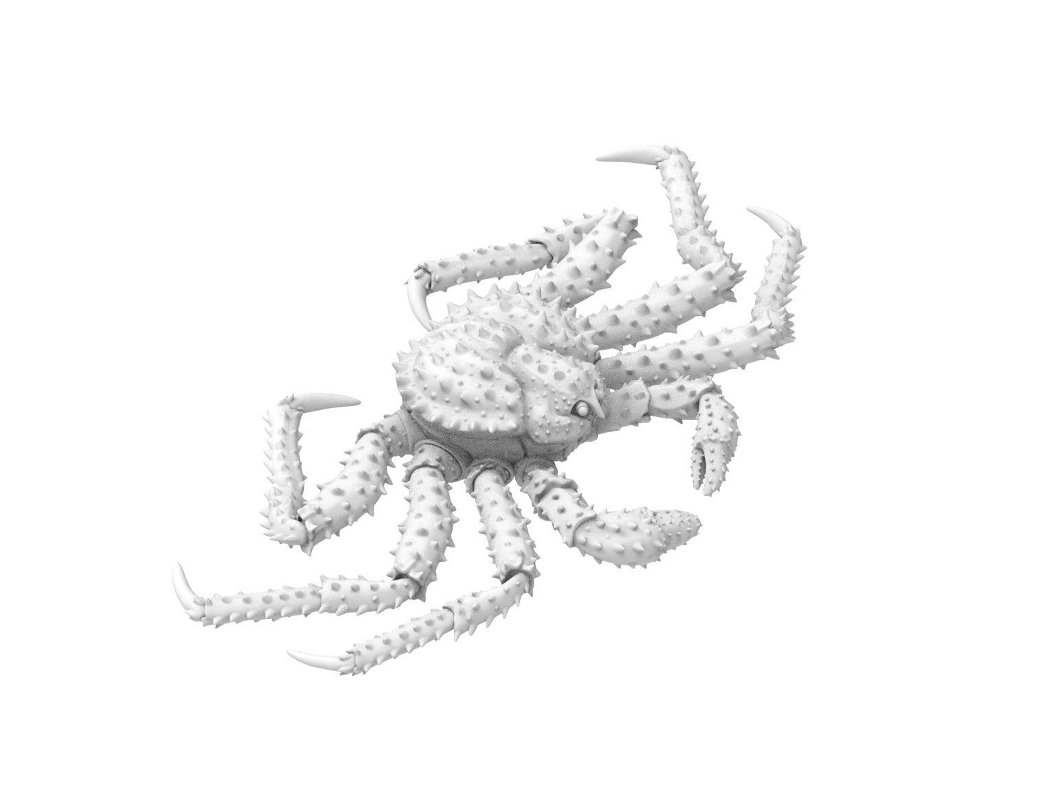 Crab king sculpture 3d print model 3D print model_18