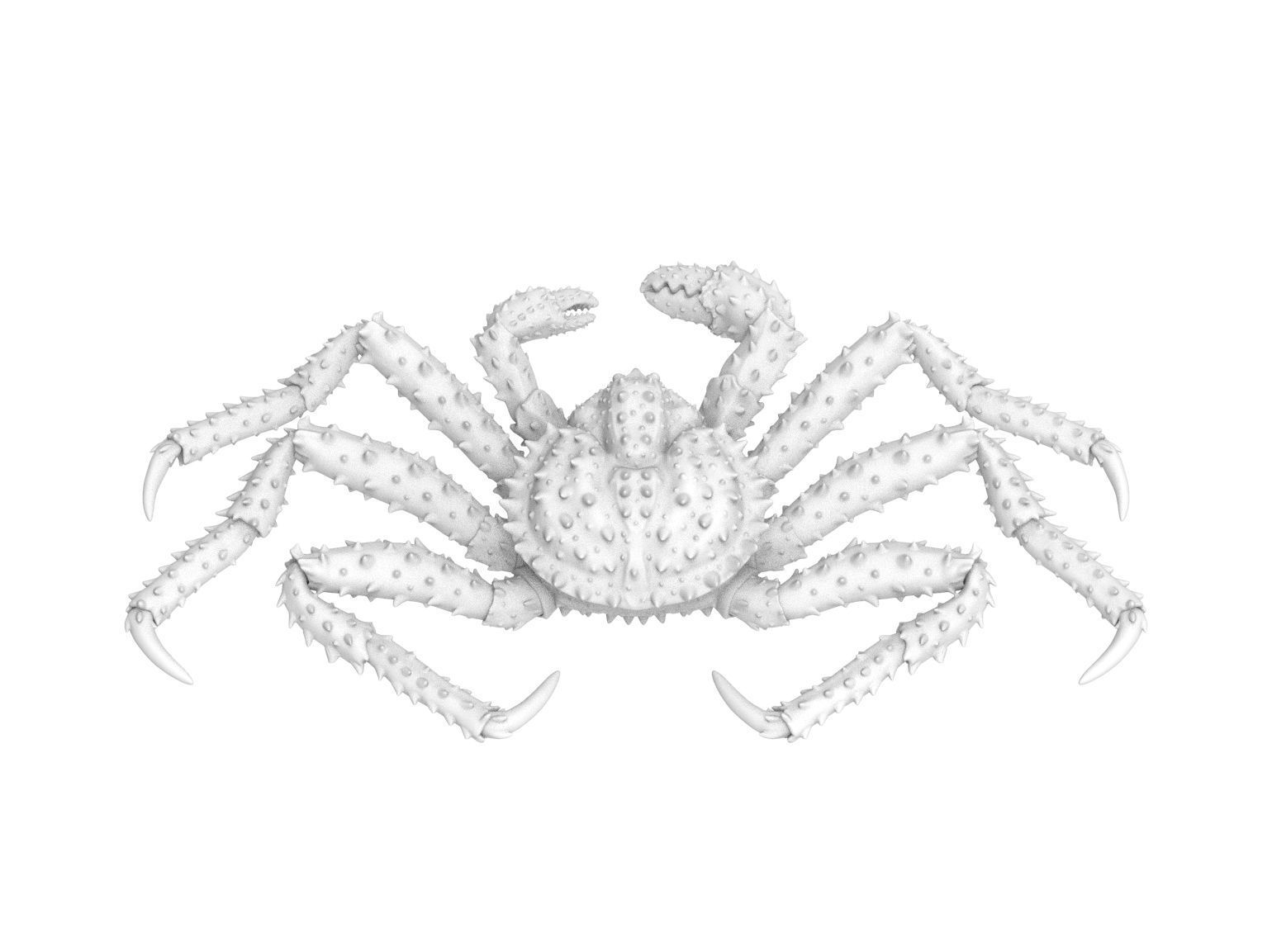Crab king sculpture 3d print model 3D print model_17