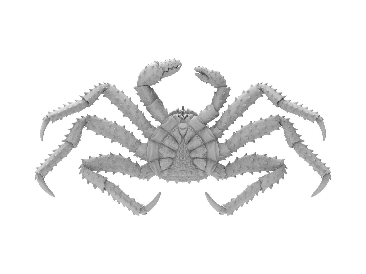 Crab king sculpture 3d print model 3D print model_13