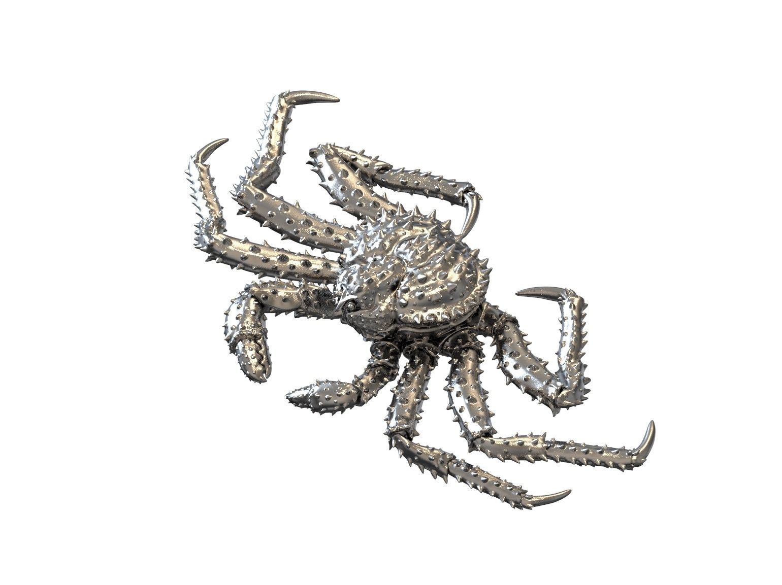 Crab king sculpture 3d print model 3D print model_54