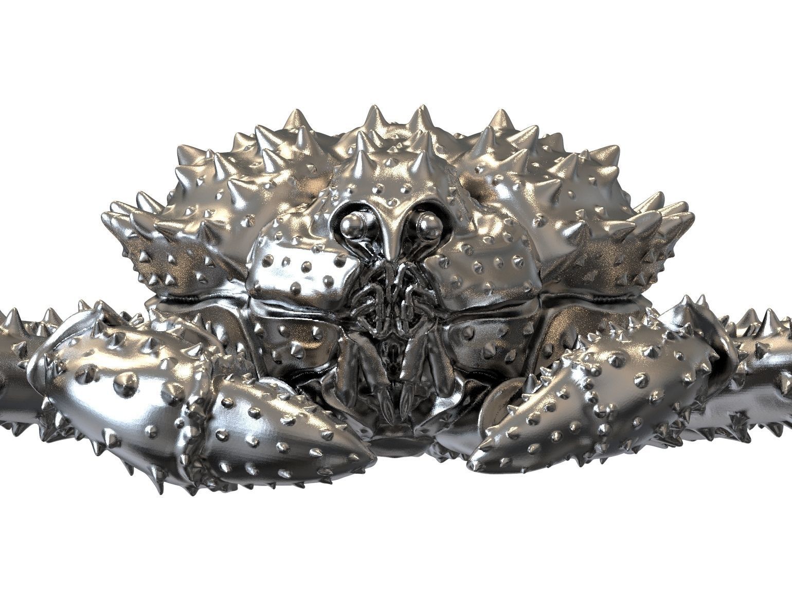 Crab king sculpture 3d print model 3D print model_40