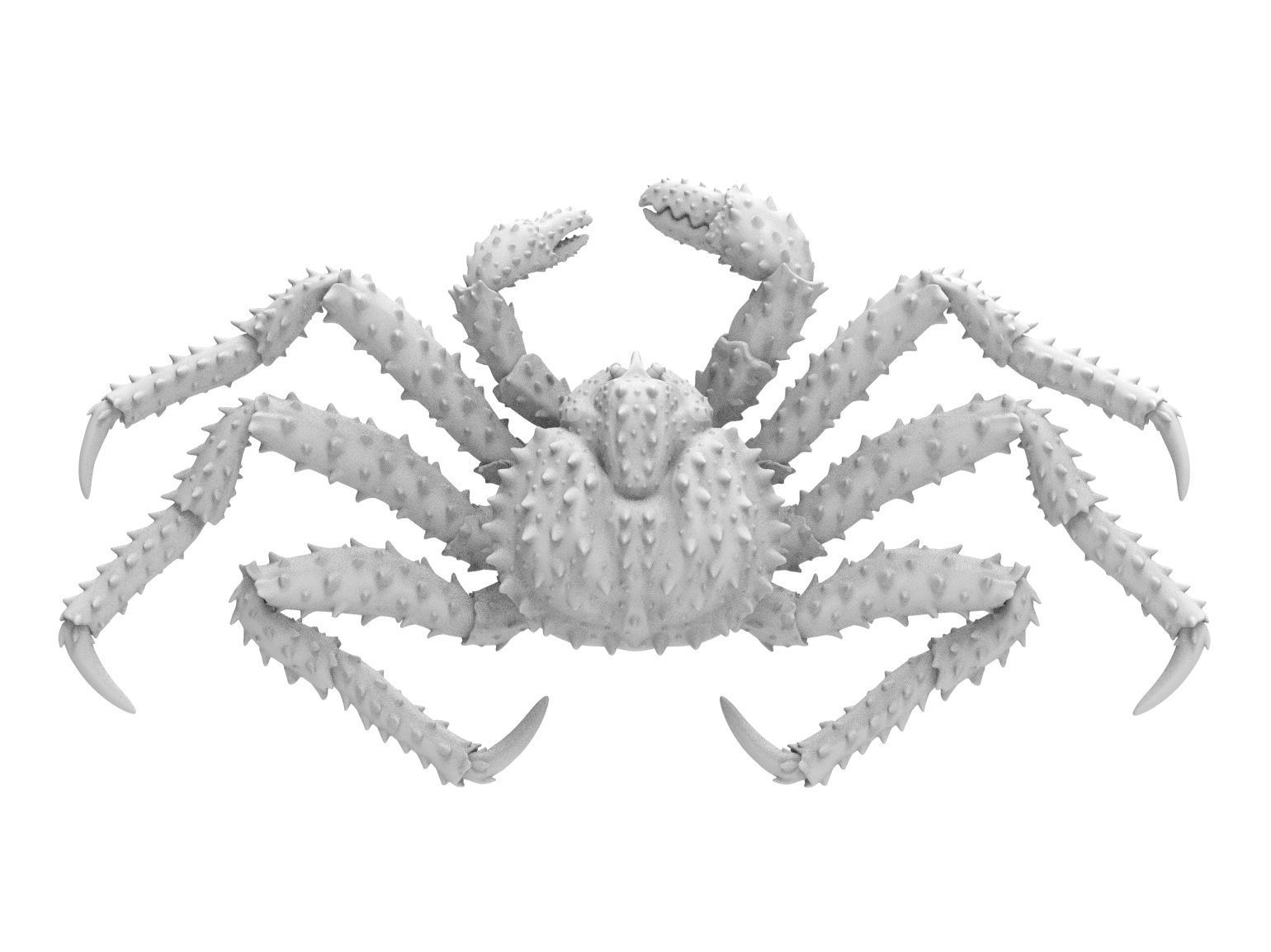 Crab king sculpture 3d print model 3D print model_43