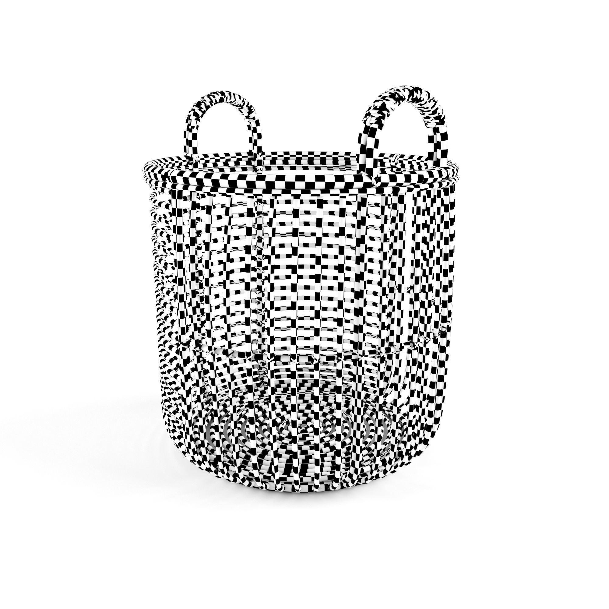 Java Rattan Baskets Medium 3D model_4