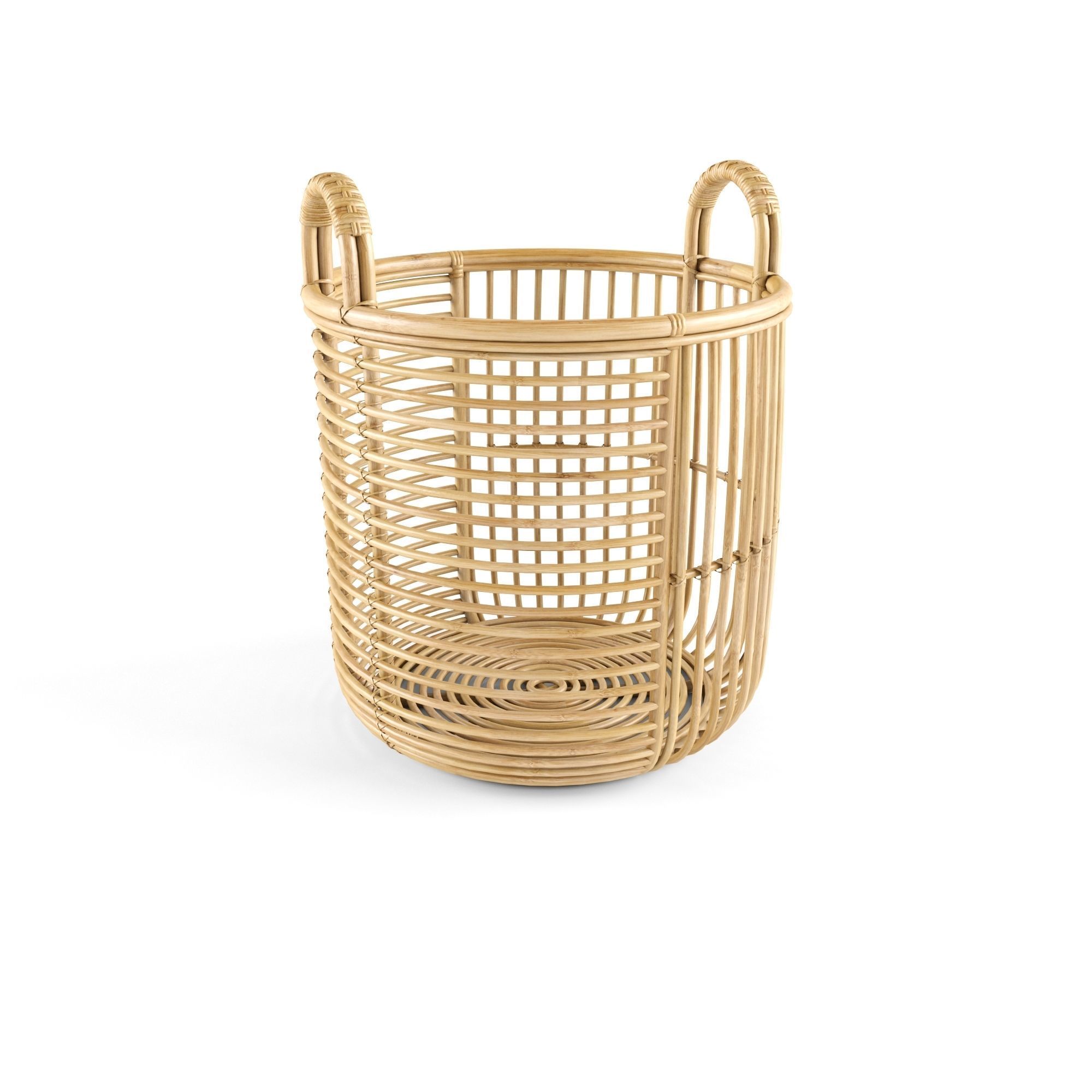 Java Rattan Baskets Medium 3D model_1