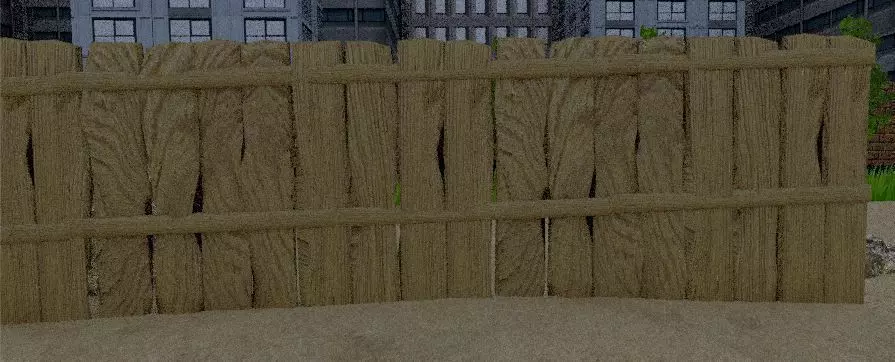 Wooden Wall Free low-poly 3D model_0