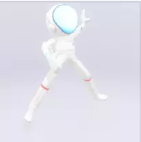 Astronaut figure in space suit Low-poly 3D model