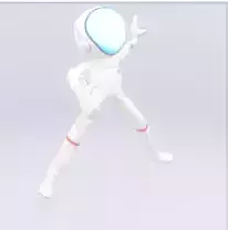 Astronaut figure in space suit