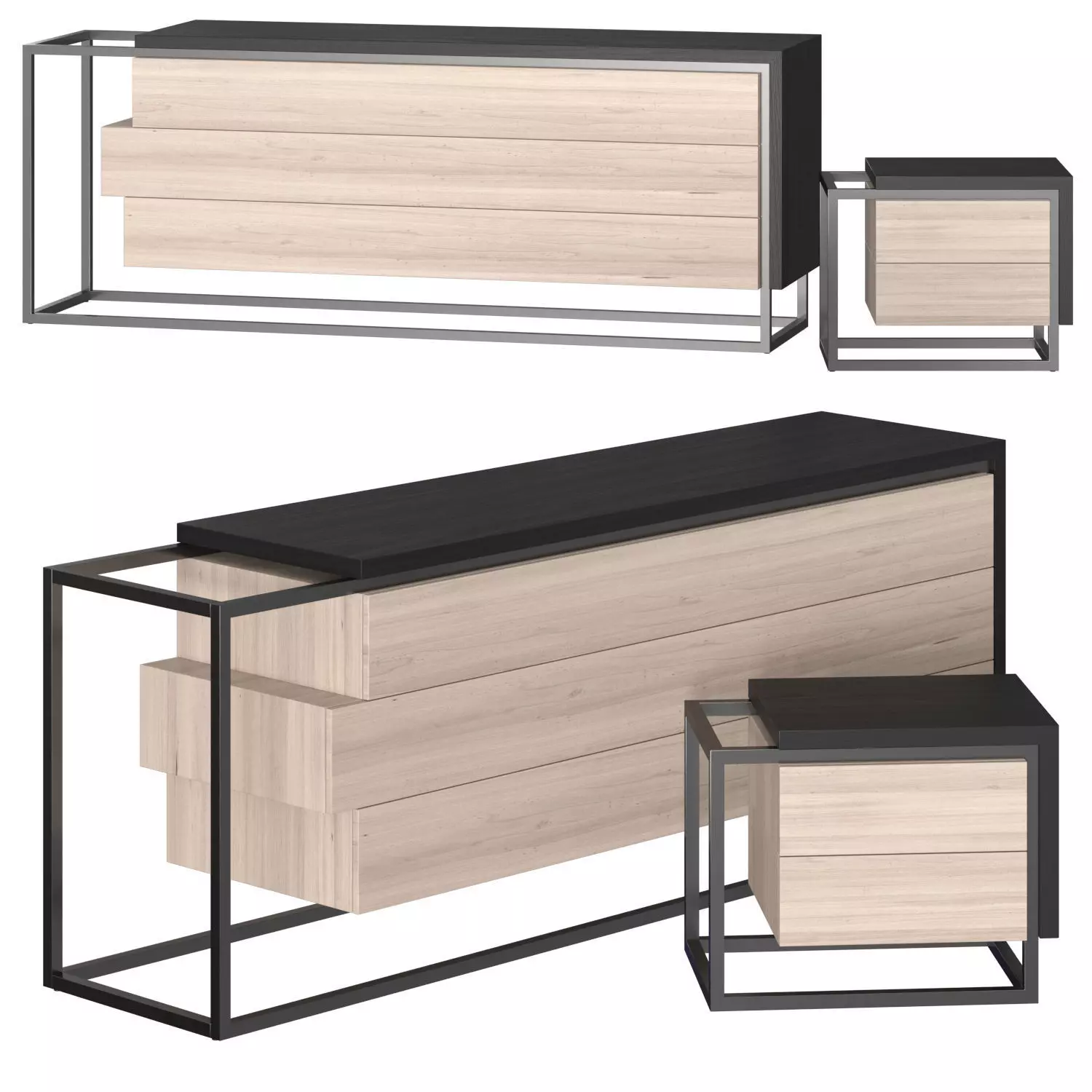 Shake Cubic Sideboard 3D model_0