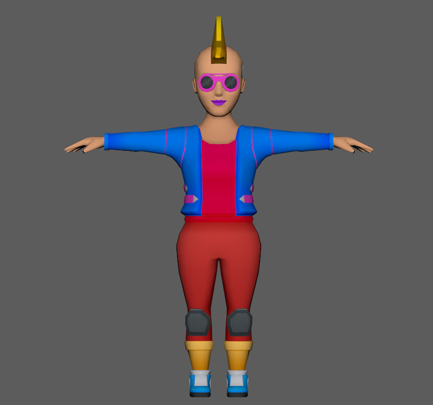 Lowpoly Character 06 Low-poly 3D model_2